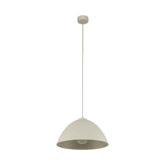 Lampadario cupola beige 34cm per cucina moderna