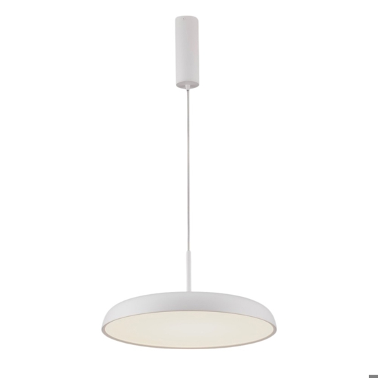 Lampadario per tavolo cucina disco bianco led 40w dimmerabile 3000k