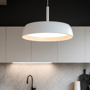 Visualizza i dettagli per Lampadario per cucina led 40w 3000k bianco effetto legno Lampadario per cucina led 40w 3000k bianco effetto legno