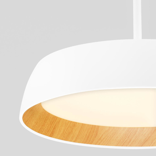 Lampadario per cucina led 40w 3000k bianco effetto legno