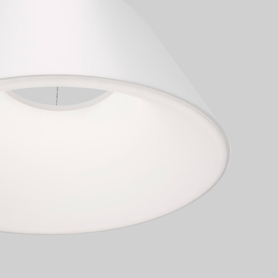 Lampadario cono bianco led 33w 3000k per tavolo da pranzo