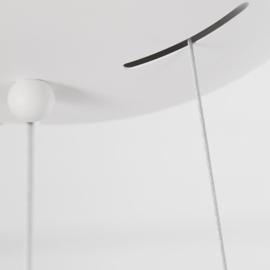 Lampadario cono bianco led 33w 3000k per tavolo da pranzo