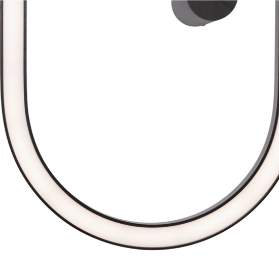 Lampadario ovale nero led 56w 3000k per cucina