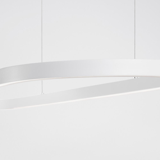 Lampadario ovale bianco led per cucina moderna