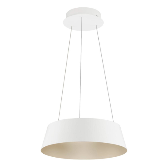 Lampadario cono rovesciato bianco oro led dimmerabile per cucina Lampadario cono rovesciato bianco oro led dimmerabile per cucina