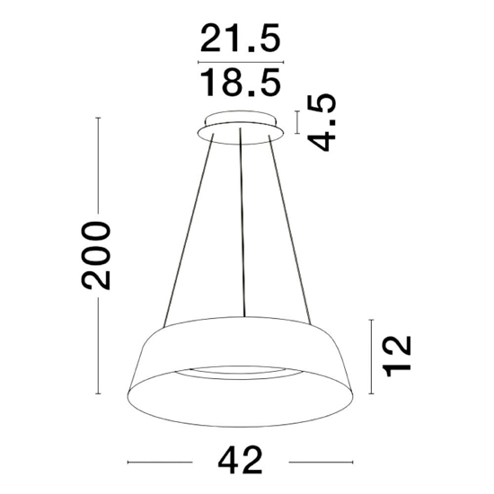 Lampadario cono rovesciato bianco oro led dimmerabile per cucina Lampadario cono rovesciato bianco oro led dimmerabile per cucina