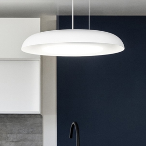 Lampadario bianco 40cm per cucina led dimmerabile 2700k 4000k