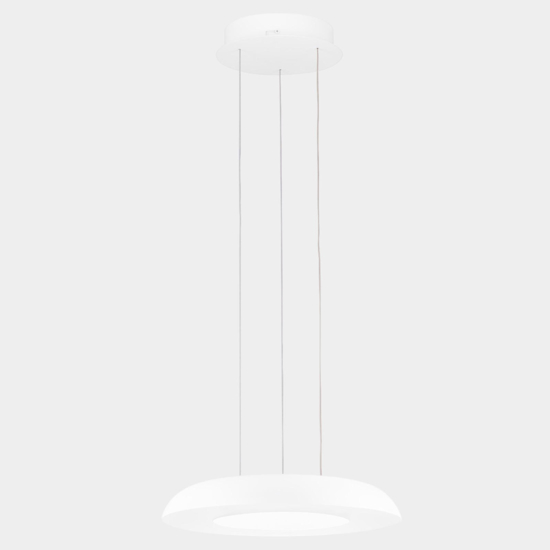 Lampadario bianco 40cm per cucina led dimmerabile 2700k 4000k