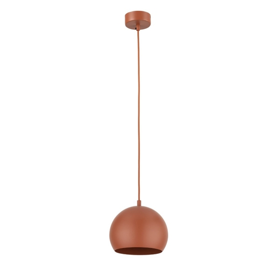 Lampada a sospensione per tavolo da cucina a cupola rosso mattone cavi regolabili