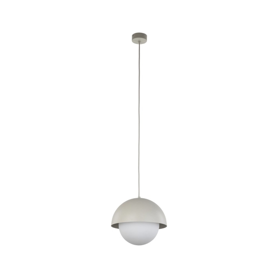 Lampadario per isola penisola cucina beige a cupola 27 cm cavi regolabili
