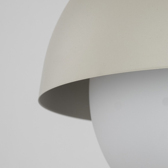 Lampadario per isola penisola cucina beige a cupola 27 cm cavi regolabili