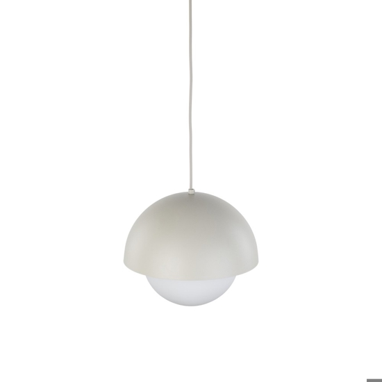 Lampadario per isola penisola cucina beige a cupola 27 cm cavi regolabili