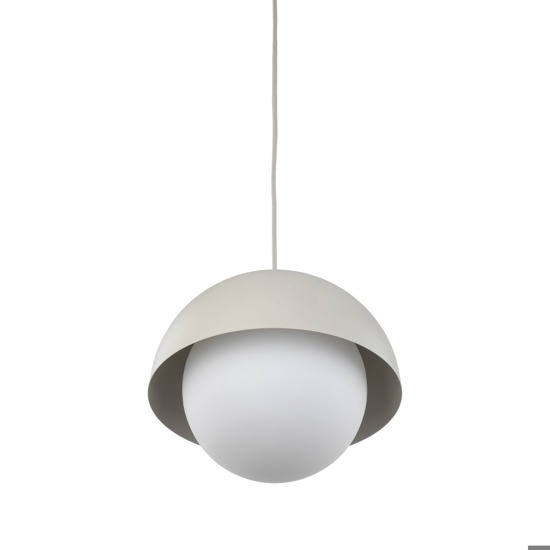 Lampadario per isola penisola cucina beige a cupola 27 cm cavi regolabili