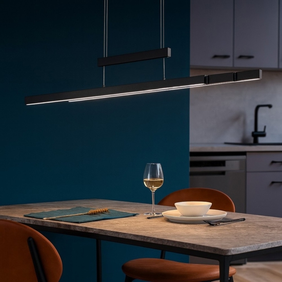 Lampadario da cucina nero led da 2700k a 5000k estendibile