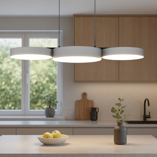 Barbano z eglo lampadario da cucina 3 luci led rgb cct da 2700k a 6500k
