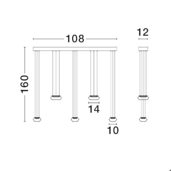 Lampadario per tavolo sala da pranzzo cucina moderna led 40w 3000k