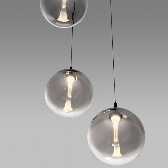 Lampadario da cucina moderna led 3000k 3 luci sferiche
