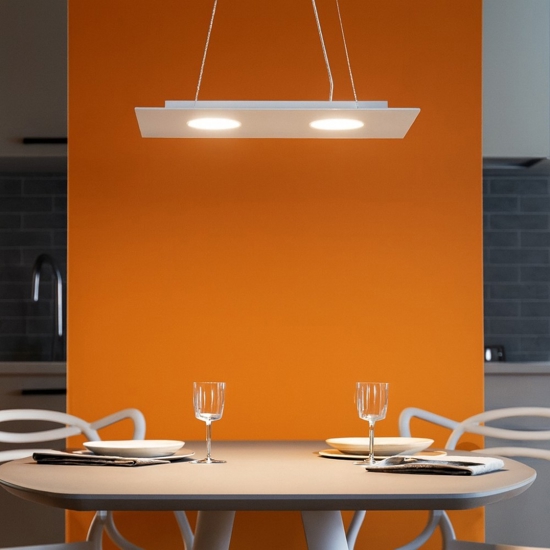 Lampadario cucina moderna bianco