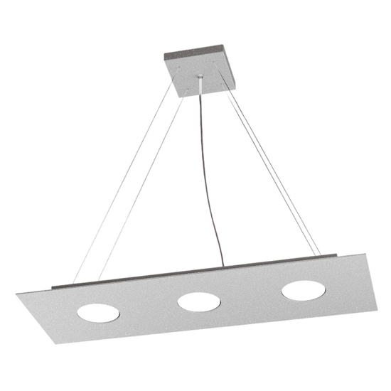 Lampadario per cucina moderna rettangolare top light grigio