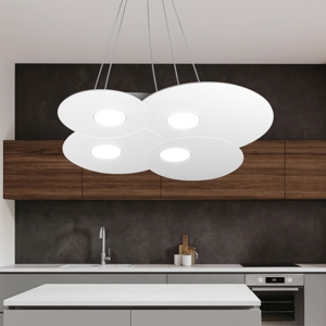 Lampadario bianco per cucina moderna toplight cloud