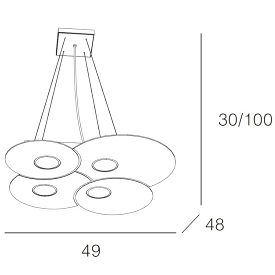 Lampadario bianco per cucina moderna toplight cloud
