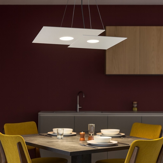 Lampadario per cucina grigio toplight plate