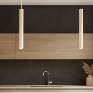 Visualizza i dettagli per Lampadario cilindri colore sabbia con decentramento top light Lampadario cilindri colore sabbia con decentramento top light