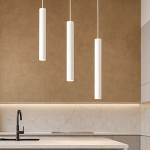 Lampadario per cucina top light cilindri bianco