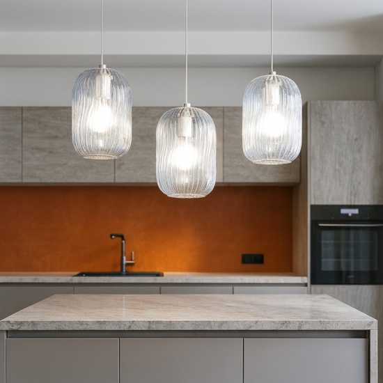 Top light tender lampadario per cucina vetri blu