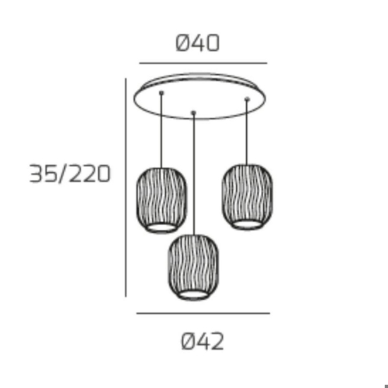 Top light tender lampadario per cucina vetri blu