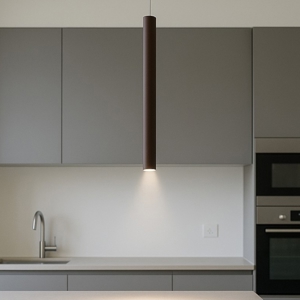 Lampada a sospensione cilindro marrone corten led 6w 3000k