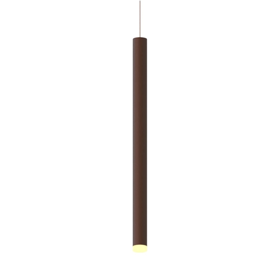 Lampada a sospensione cilindro marrone corten led 6w 3000k