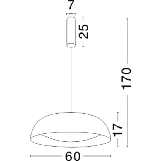 Lampadario led cupola nero rame per tavolo da pranzo cucina