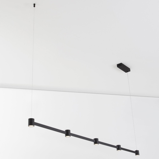 Lampadario led 30w 3000k nero barra orizzontale per cucina Lampadario led 30w 3000k nero barra orizzontale per cucina