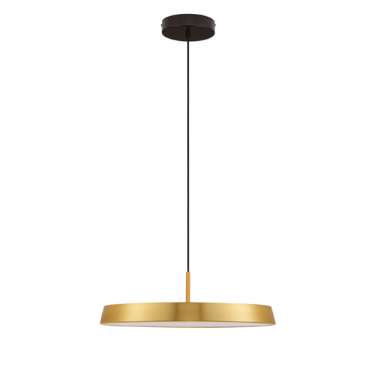 Lampadario led 37w 3000k disco piatto oro design per cucina