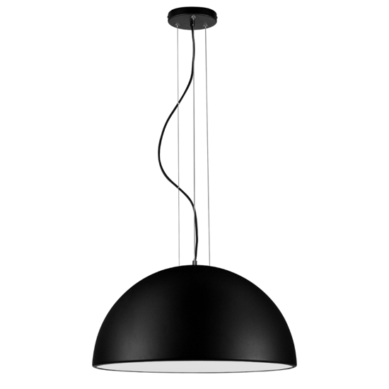 Lampadario 60cm per tavolo da cucina cupola nera