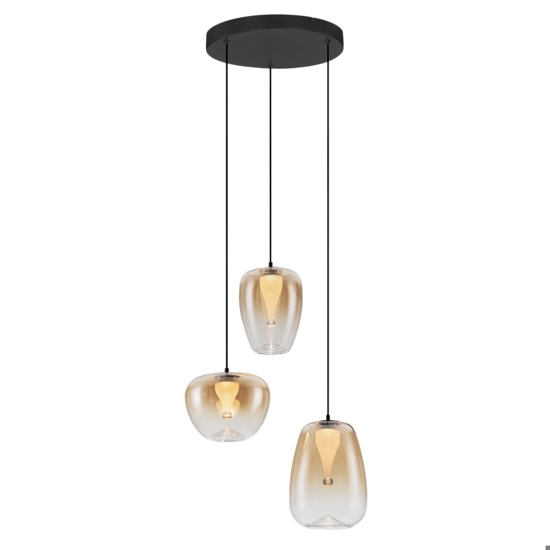 Lampadario da cucina 3 luci led 3000k moderno cavi regolabili