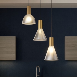 Visualizza i dettagli per Lampadario da cucina per tavolo da pranzo 3 luci led 3000k vetro fume' Lampadario da cucina per tavolo da pranzo 3 luci led 3000k vetro fume'