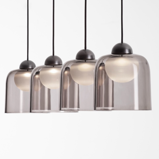 Lampadario per cucina 4 luci led 3000k cavi regolabili