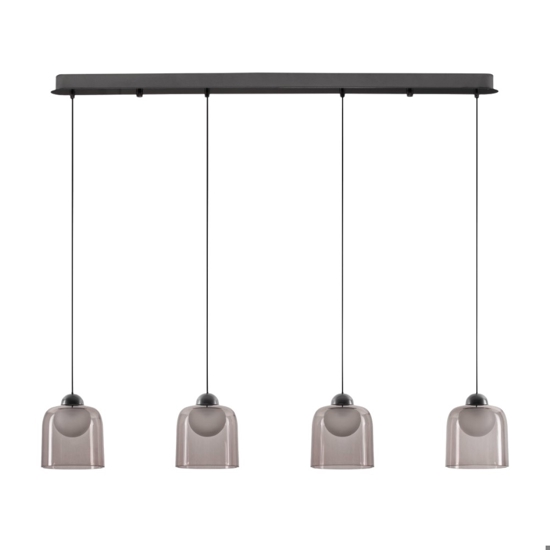 Lampadario per cucina 4 luci led 3000k cavi regolabili