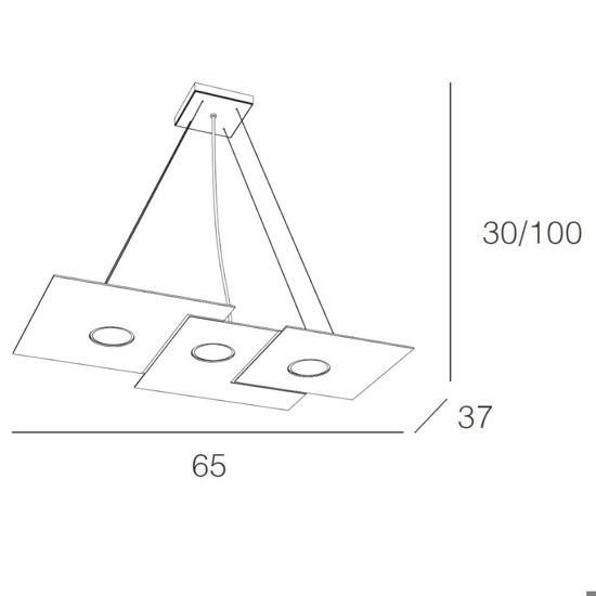 Lampadario per cucina moderna sabbia toplight plate