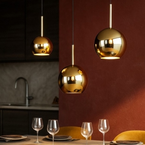 Lampadario da cucina vetri oro top light future