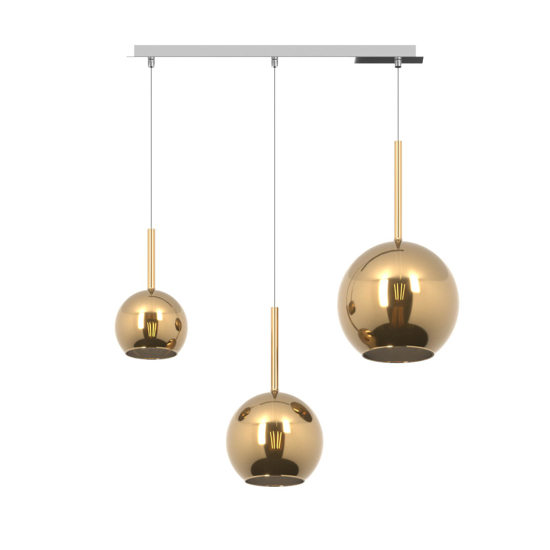 Lampadario da cucina vetri oro top light future
