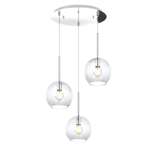 Lampadario vetri trasparenti per cucina