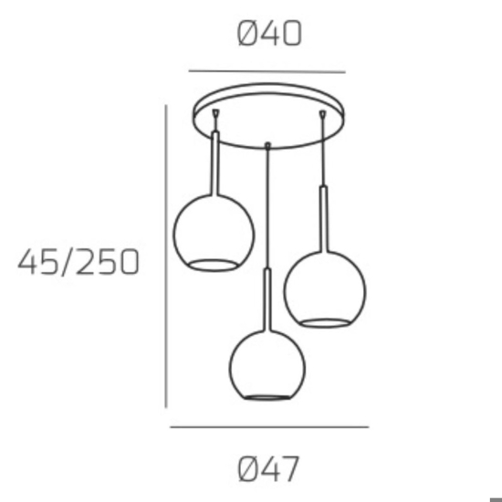 Lampadario vetri trasparenti per cucina