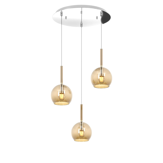Lampadario per cucina moderna vetro ambra top light future