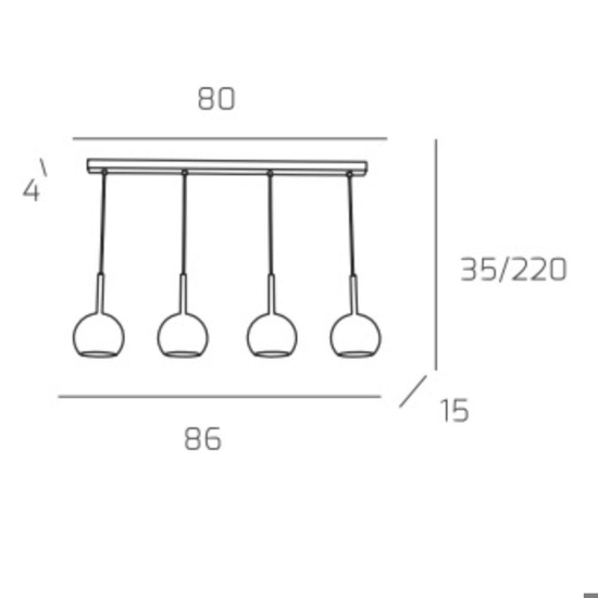 Lampadario da cucina vetri cromo trasparente