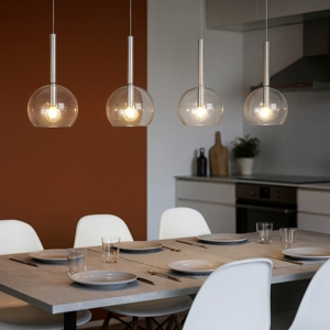Top light lampadario per cucina vetri trasparenti