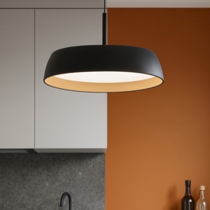 Visualizza i dettagli per Lampadario cupola nero effetto legno per cucina moderna Lampadario cupola nero effetto legno per cucina moderna