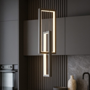 Lampadario da cucina nero led 3200k cavi regolabili